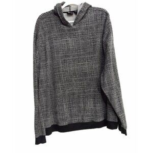 SB Tech Mens Medium Gray Sweater Solid Long Sleeve Pullover Hooded Casual 2XL